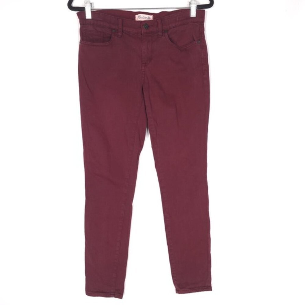MADEWELL Women’s Skinny Skinny Jeans Burgundy Style B1382 Size 28